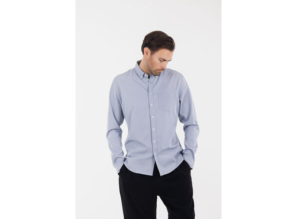 Latif Shirt Blue Fog S Lyocell stretch shirt 