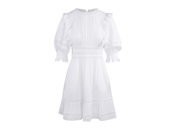 Leandra Dress White S Organic cotton dress 