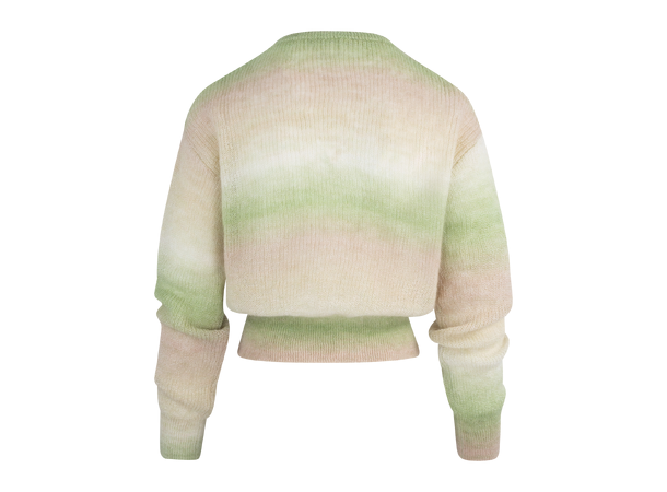 Levine Sweater Lime multi XL Rainbow mohair sweater 