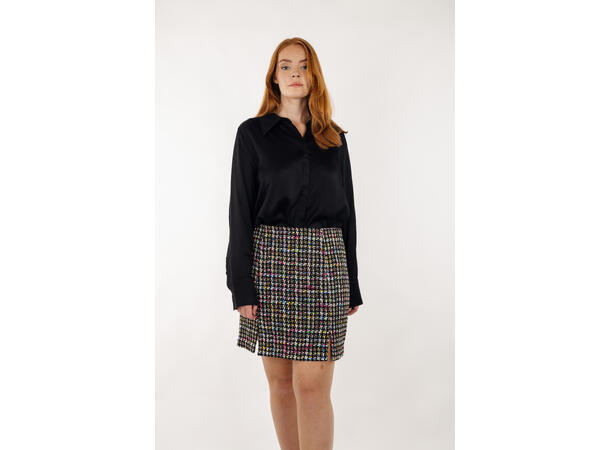 Lilo Skirt Black multi S Mini boucle skirt 