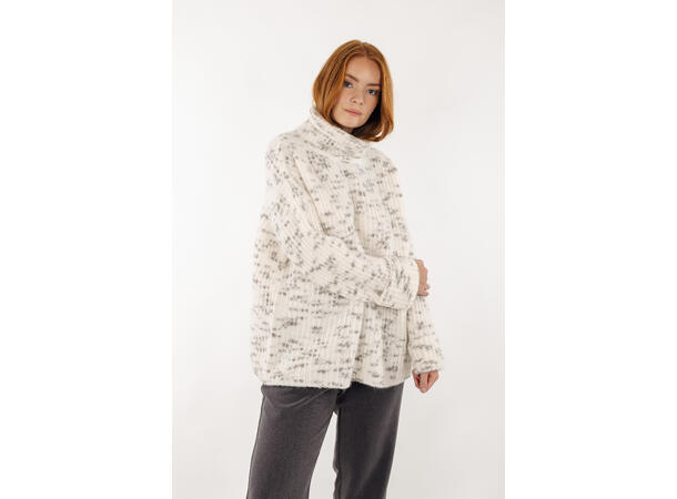 Nova Sweater Grey Spots XL Alpaca t-neck sweater 