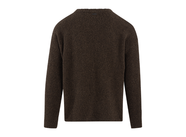 Perot Sweater Chocolate L Teddy knit mock neck 