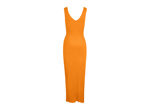 Stine midi dress Bright orange M Viscose knit midi dress 