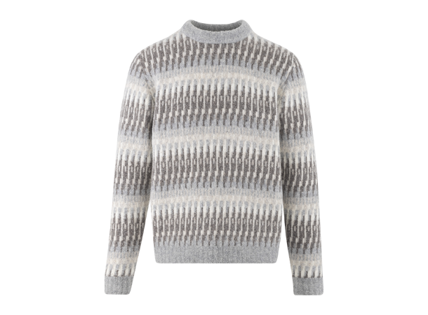 Tolkien Sweater Sand multi S Jaquard knit r-neck 