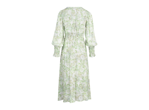 Ulrikke Dress Green AOP L Watercolour pattern dress 