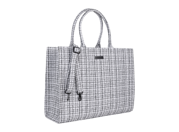 Venice Tote Bag White/Black One Size Boucle tote bag 