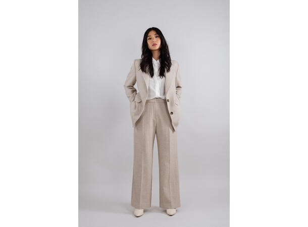 Vivian Pants Sand L Heavy wool pants 