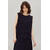 Elisa Top Dark Navy L Plissé top 