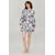 Dea Dress Navy AOP M Classic short cotton dress 