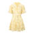 Adeline Dress Yellow Multi L Mini lace dress 