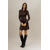 Arya Dress Dark Brown M Lurex knit dress 