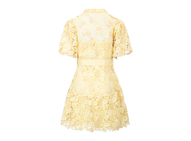 Adeline Dress Yellow Multi L Mini lace dress 