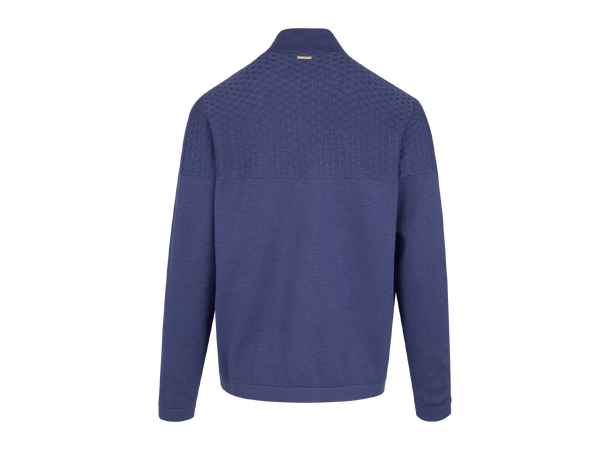 Amman Half-zip Denim XL Viscose brick pattern sweater 