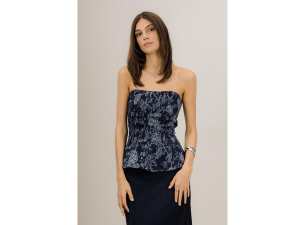 Brielle Corset Top Denim M Denim pettern corset top 