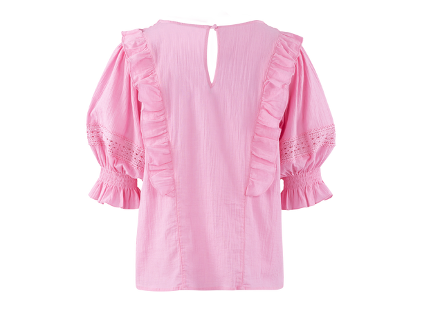 Caressa Top Sachet Pink M Crinkle cotton blouse 