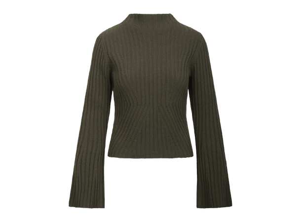 Dakota Sweater Dark Olive S Merino rib sweater 