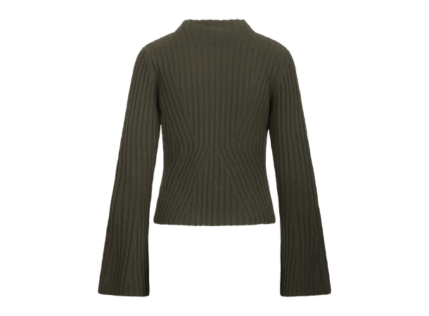 Dakota Sweater Dark Olive S Merino rib sweater 
