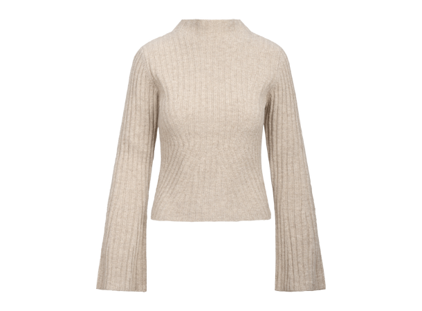 Dakota Sweater Light Sand S Merino rib sweater 
