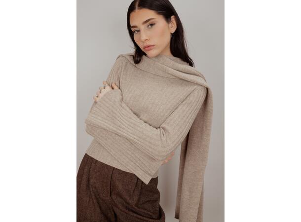 Dakota Sweater Light Sand S Merino rib sweater 