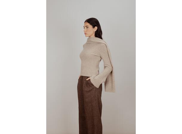 Dakota Sweater Light Sand S Merino rib sweater 
