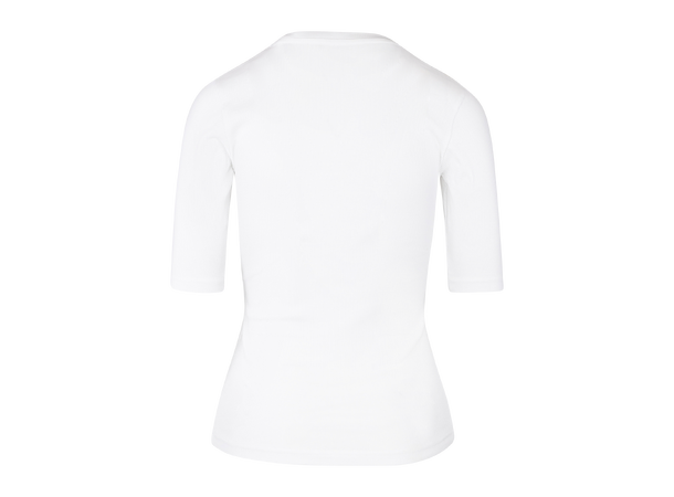 Gaia Top White S Rib SS Tee 