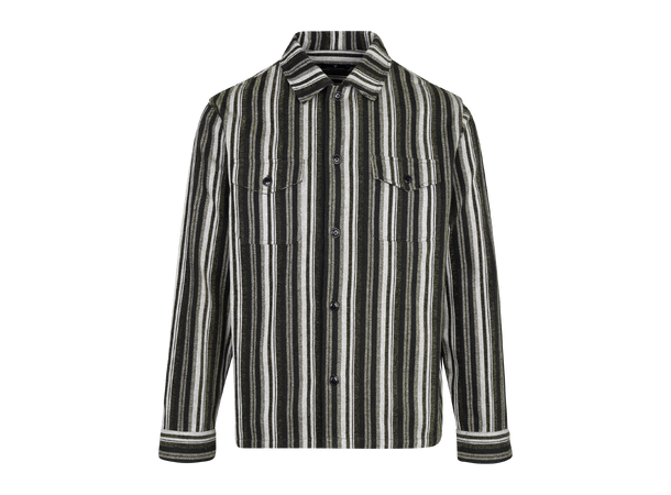 Gedda Overhirt Olive XL Velvet striped overshirt 