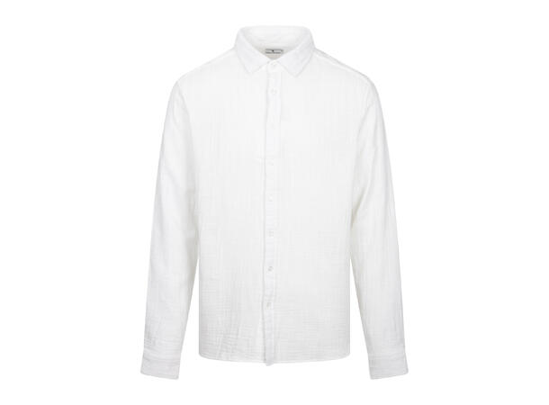 Kristian LS Shirt White M Cotton gauze LS shirt 