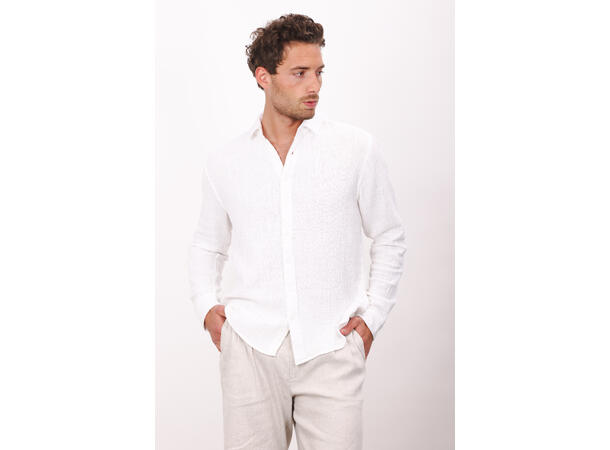 Kristian LS Shirt White M Cotton gauze LS shirt 