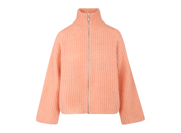 Majken Cardigan Nectarine XL Zip wool cardigan 