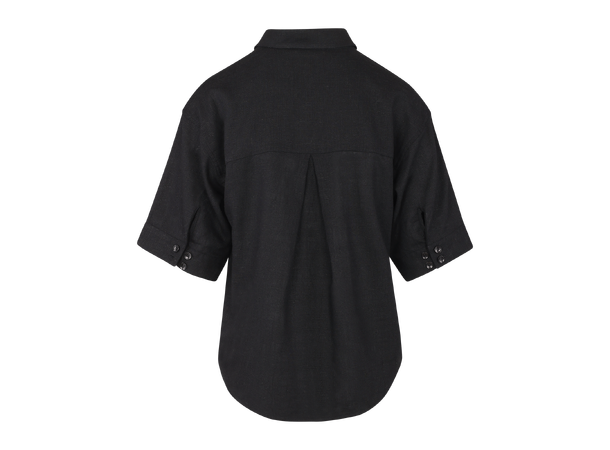 Nemi SS Shirt Black S SS boxy linen shirt 