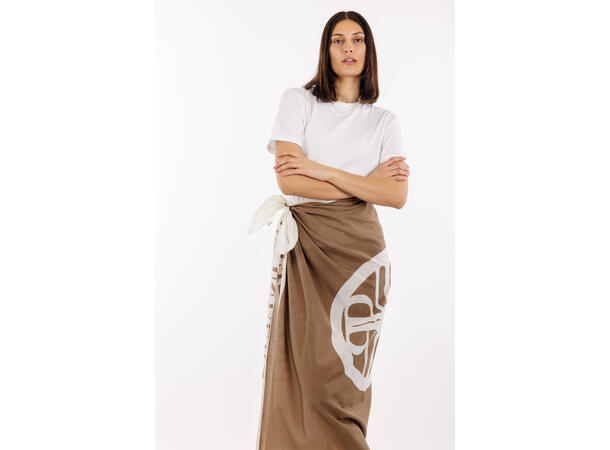 Paros Sarong Silver Mink One Size Cotton silk sarong 