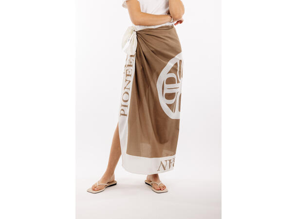 Paros Sarong Silver Mink One Size Cotton silk sarong 