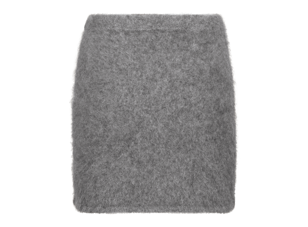 Phoebe Skirt Dark Grey S Furry mohair mini skirt 