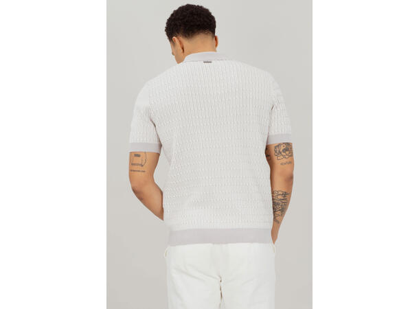 Santino Pique Light Grey XL Cable knit zip pique 