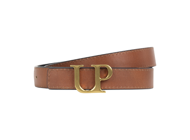 Verona Belt Black_Brown S Reversible logo leather belt, 2cm 