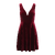Ginza Dress Burgundy M Velour deep v-neck dress 