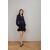 Awa Dress Dark Sapphire M Short wrap dress 