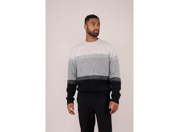 Ajani Sweater Grey multi M Alpaca stripe sweater 
