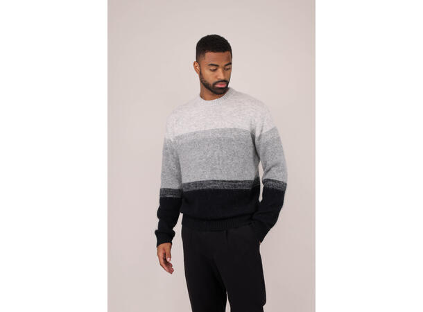 Ajani Sweater Grey multi M Alpaca stripe sweater 