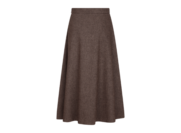 Amara Skirt Dark Brown S Twill wool maxi skirt 