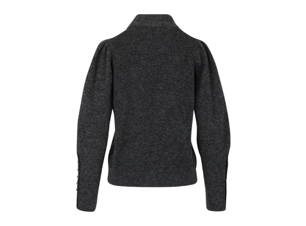 Aska Sweater Charcoal M Puffed sleeves mohair sweater 