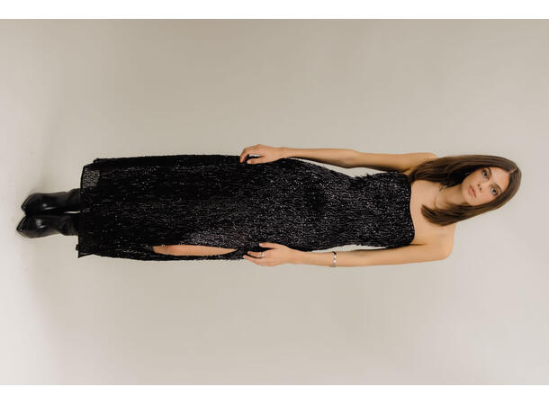 Audrey Dress Black S Beaded embellished long dress 