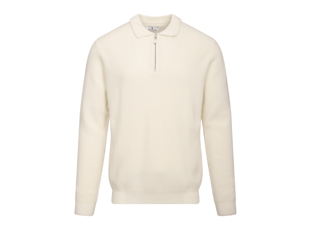 Austin Half-zip Cream M Merino half-zip 