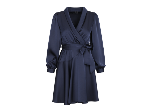 Awa Dress Dark Sapphire M Short wrap dress 