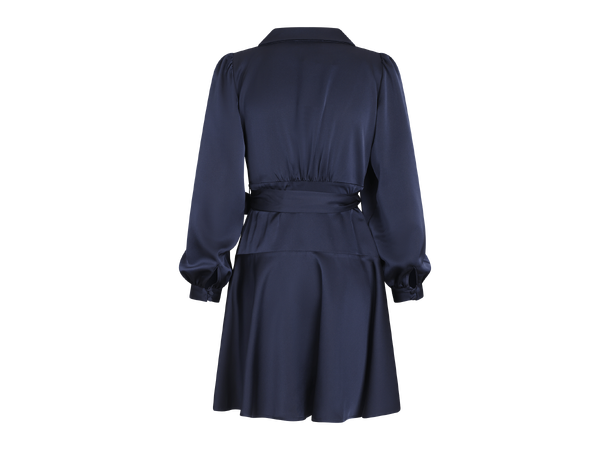 Awa Dress Dark Sapphire M Short wrap dress 