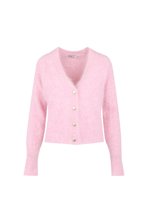 Birdie Cardigan Fury fluffy cardigan w/UP logo buttons