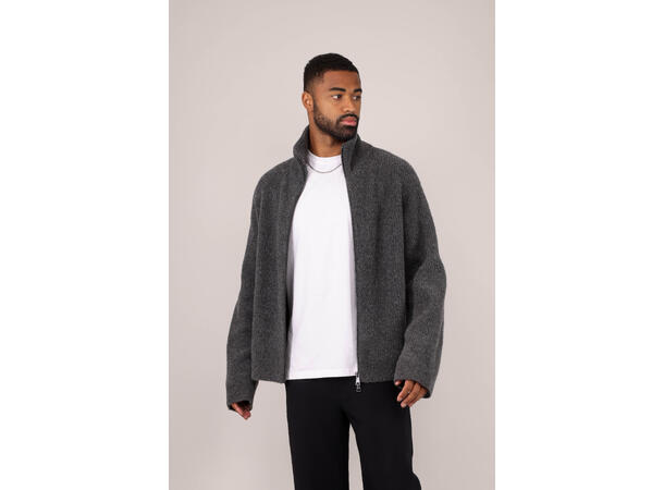 Birki Cardigan Charcoal XL Teddy knit zip cardigan 