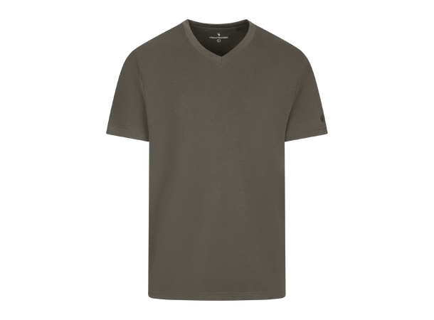 Bruno V-neck Tee Forest Night L Organic cotton V-neck t-shirt 