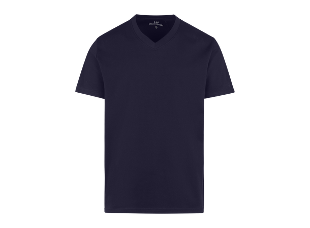 Bruno V-neck Tee Navy M Organic cotton V-neck t-shirt 