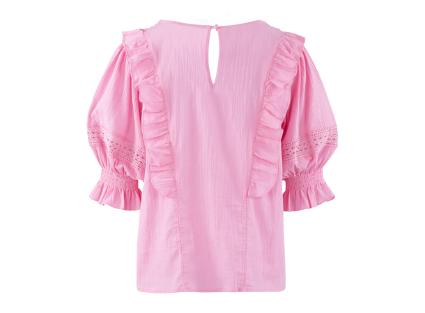 Caressa Top Sachet Pink L Crinkle cotton blouse 